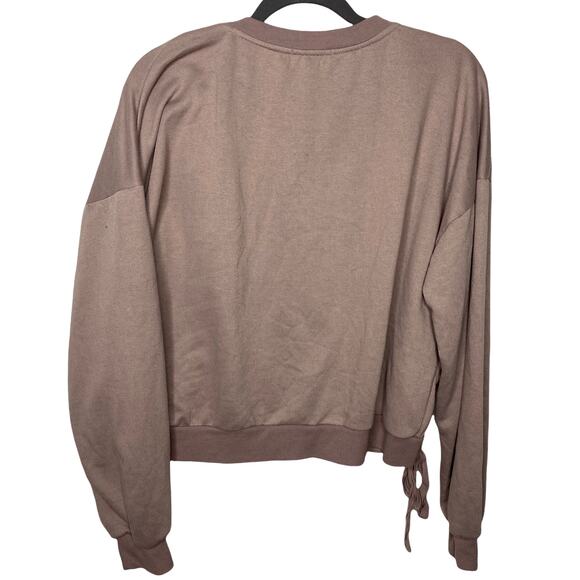 Charlotte Russe Mauve Sweater w/ Criss Cross Ties XL - Picture 2 of 4